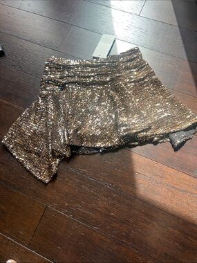 Zara Gold Sequin skirt